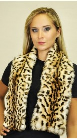 "Spotted" rabbit fur scarf 